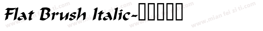 Flat Brush Italic字体转换
